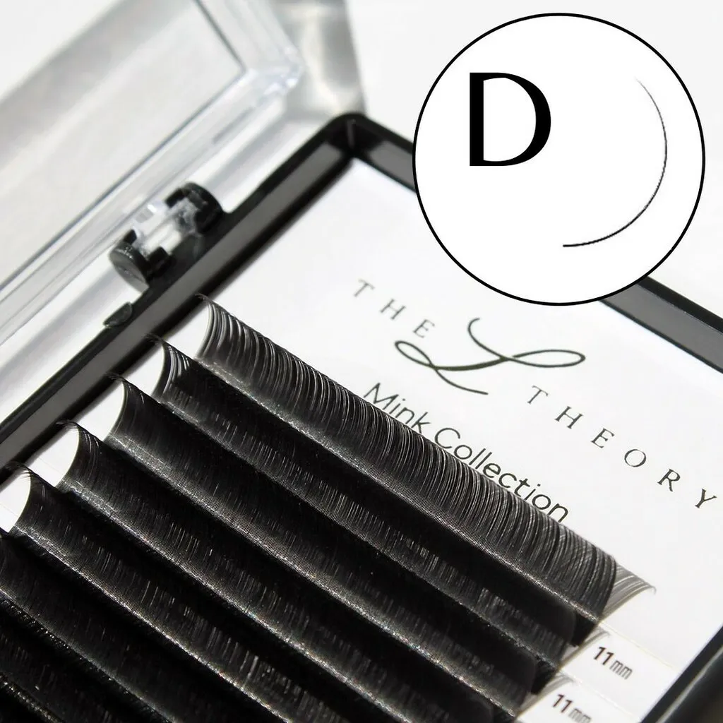 D Curl Korea Faux Mink Individual Eyelash Lashes For Professionals Soft Mink Eyelash Extension (16 Lines) The L Theory