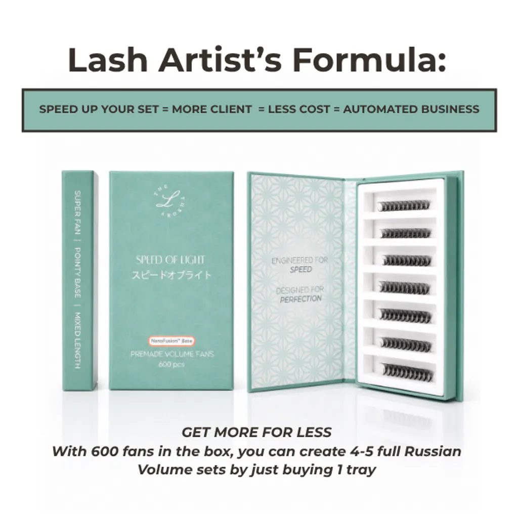 The L Theory - Speed Of Light - 8D Premade Lashes Volume Lashes Russian Volume Eyelash Extension - Image 2