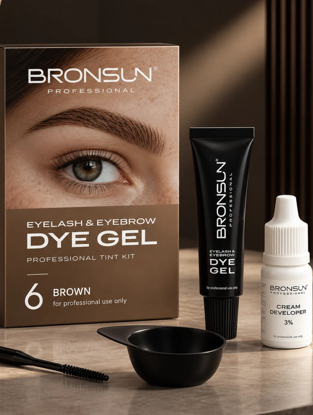 Bronsun Eyelash and Eyebrow Dyeing and Eyebrow Home Dye Kit - Image 2