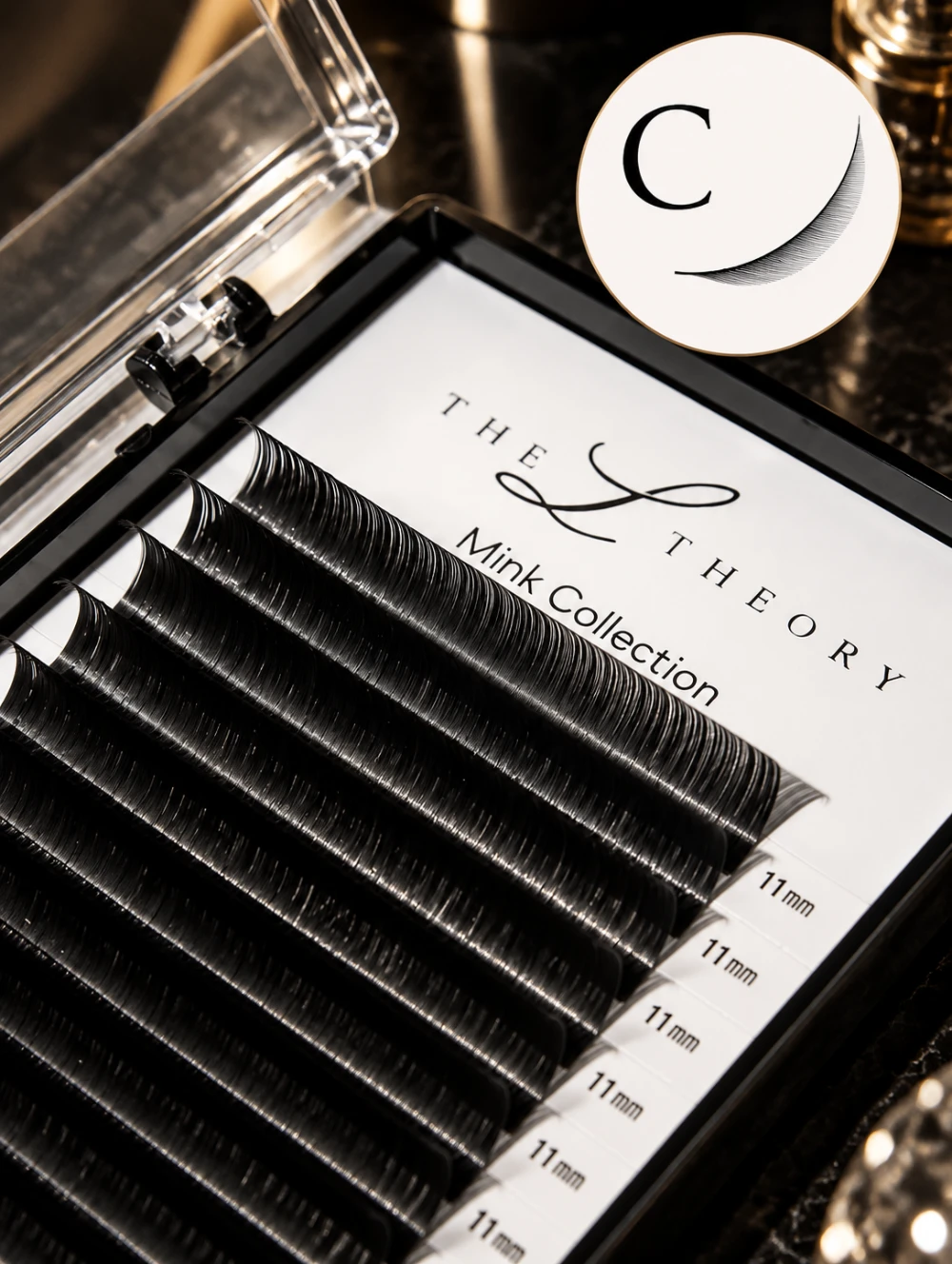 C Curl Korea Faux Mink Individual Eyelash Lashes For Professionals Soft Mink Eyelash Extension (16 Lines) The L Theory