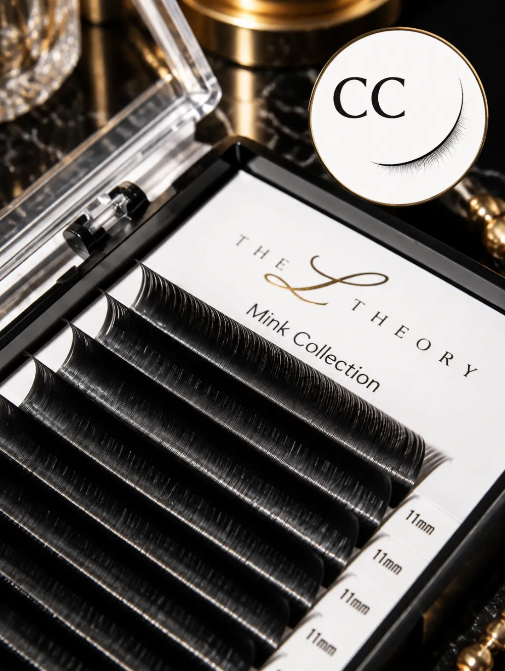 CC Curl Korea Faux Mink Individual Eyelash Lashes For Professionals Soft Mink Eyelash Extension (16 Lines) The L Theory